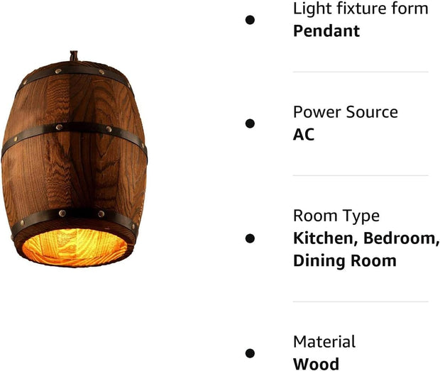 ceiling light, dining room light, farmhouse light, industrial pendant, kitchen island light, pendant lamp, rustic pendant light, wood chandelier, wood hanging light, wood lighting, wood pendant light, wood wine barrel