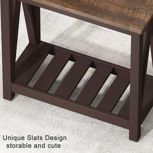 Bedside Shelf, Easy Assembly, End Side Table, Mid-Century bedside, Side Coffee Table, Space Saving, Wood Bedside Table, end coffee table, farmhouse nightstand, living room funiture, nightstand Vine, side table, sofa side table