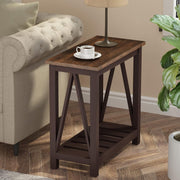 Bedside Shelf, Easy Assembly, End Side Table, Mid-Century bedside, Side Coffee Table, Space Saving, Wood Bedside Table, end coffee table, farmhouse nightstand, living room funiture, nightstand Vine, side table, sofa side table